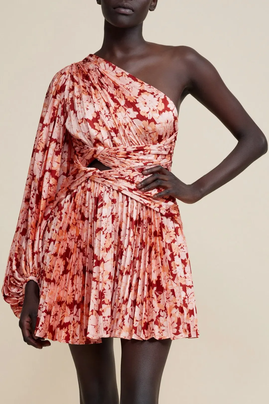 Acler Auroa Floral Mini Dress Rouge Medley Size 14 for rent on The Volte - main image