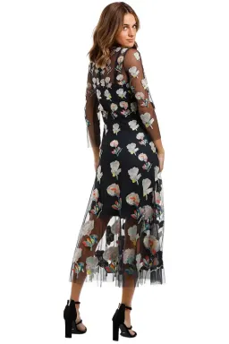 Moss and Spy Monet Dress in Ink Multi Florals Size 16 for rent on The Volte - image 2