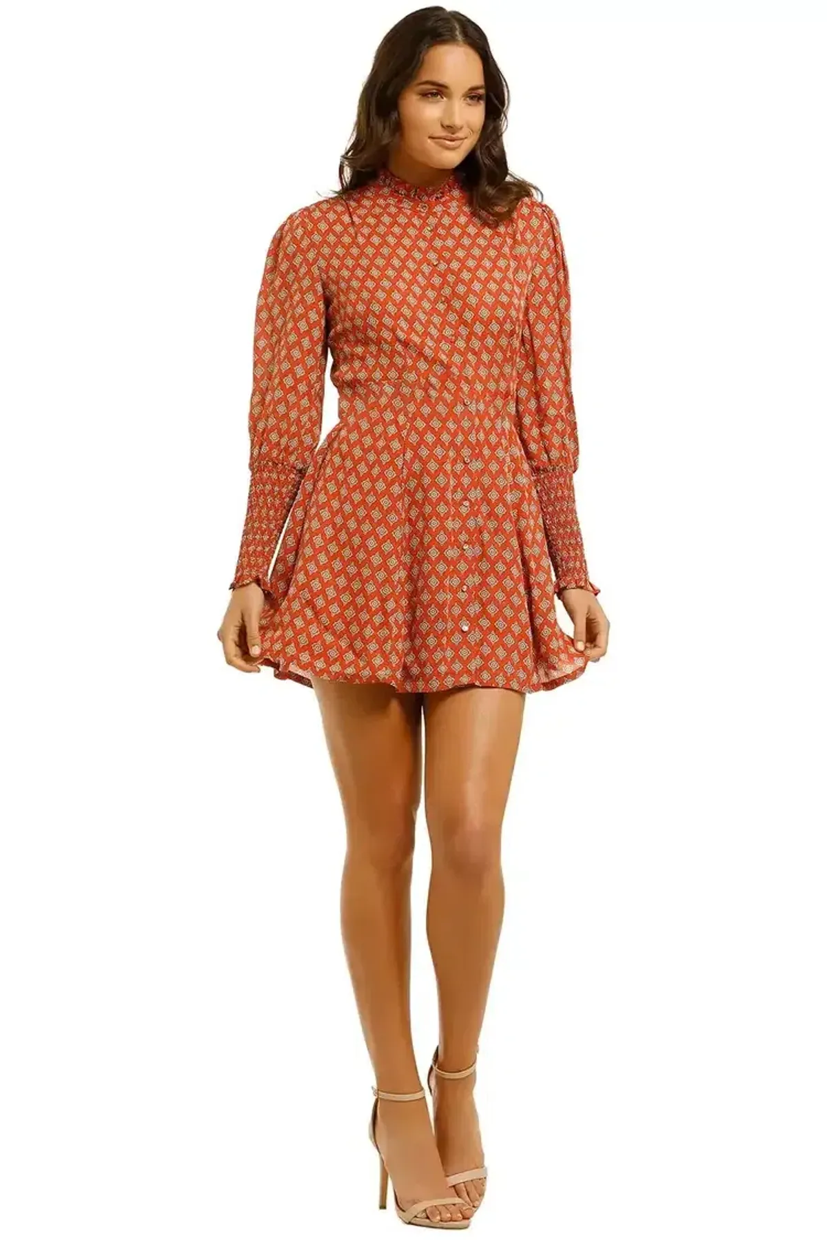 Nicholas Agadir Dress in Marrakech Medallion Saffron Size 8 - Image 1