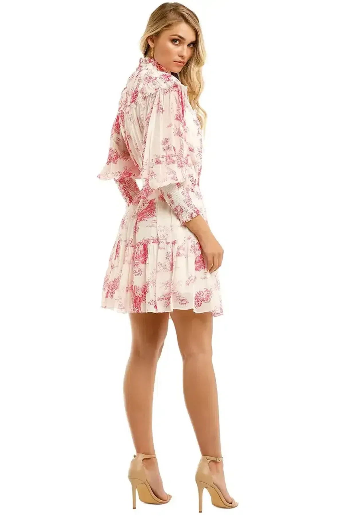 Nicholas Abbey Dress in Canister Ivory Toile Print Size 6 - Image 3