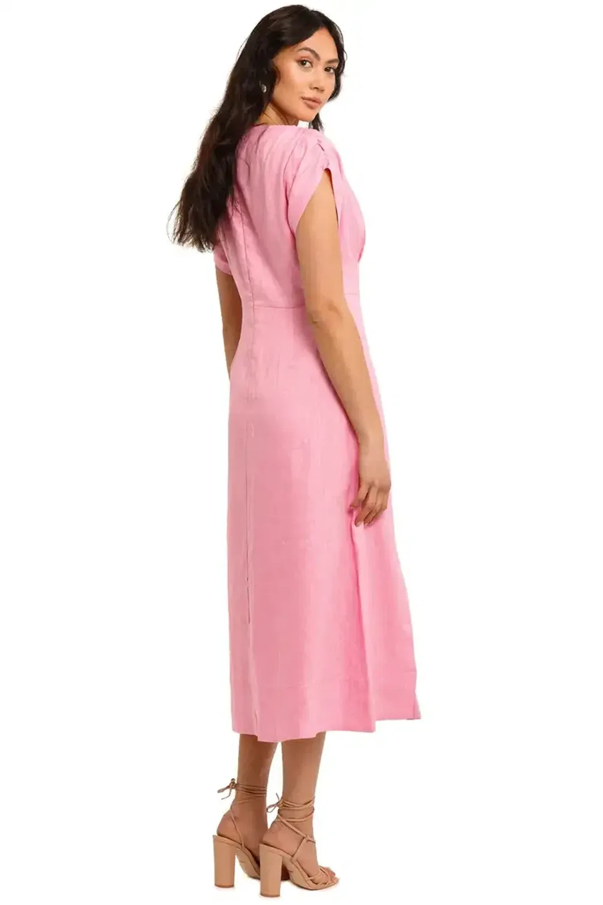 Nicholas Crissy Dress in Flamingo Pink Size 16 - Image 3