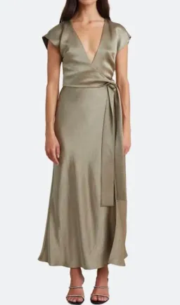 Bec & Bridge The Dreamer Wrap Dress in Sage Size 10 for rent on The Volte - image 3