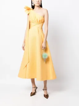 Rachel Gilbert Emiliano Midi Dress Lemondrop Size 2 / AU 10 for rent on The Volte - image 1