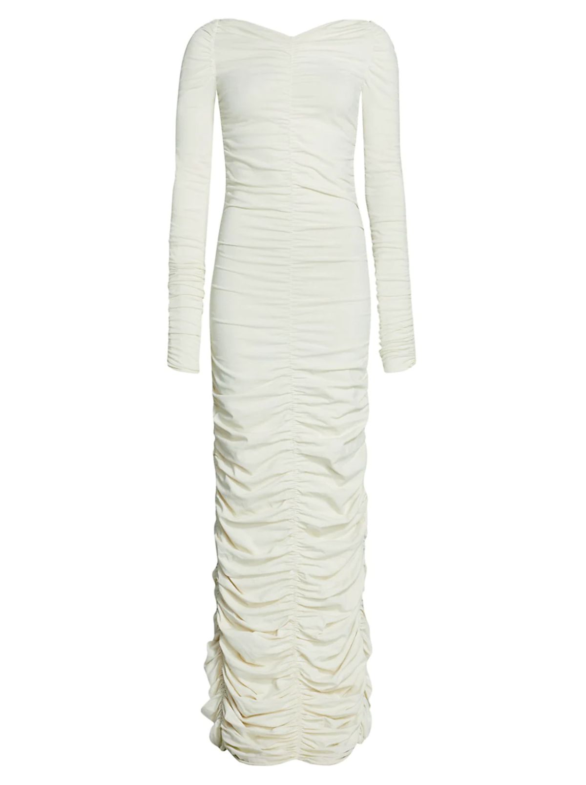 Khaite Lana Ruched Dress Ivory Size 8 - Image 6