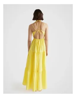 Seed Linen Tiered Dress Yellow Size 8 for rent on The Volte - image 2