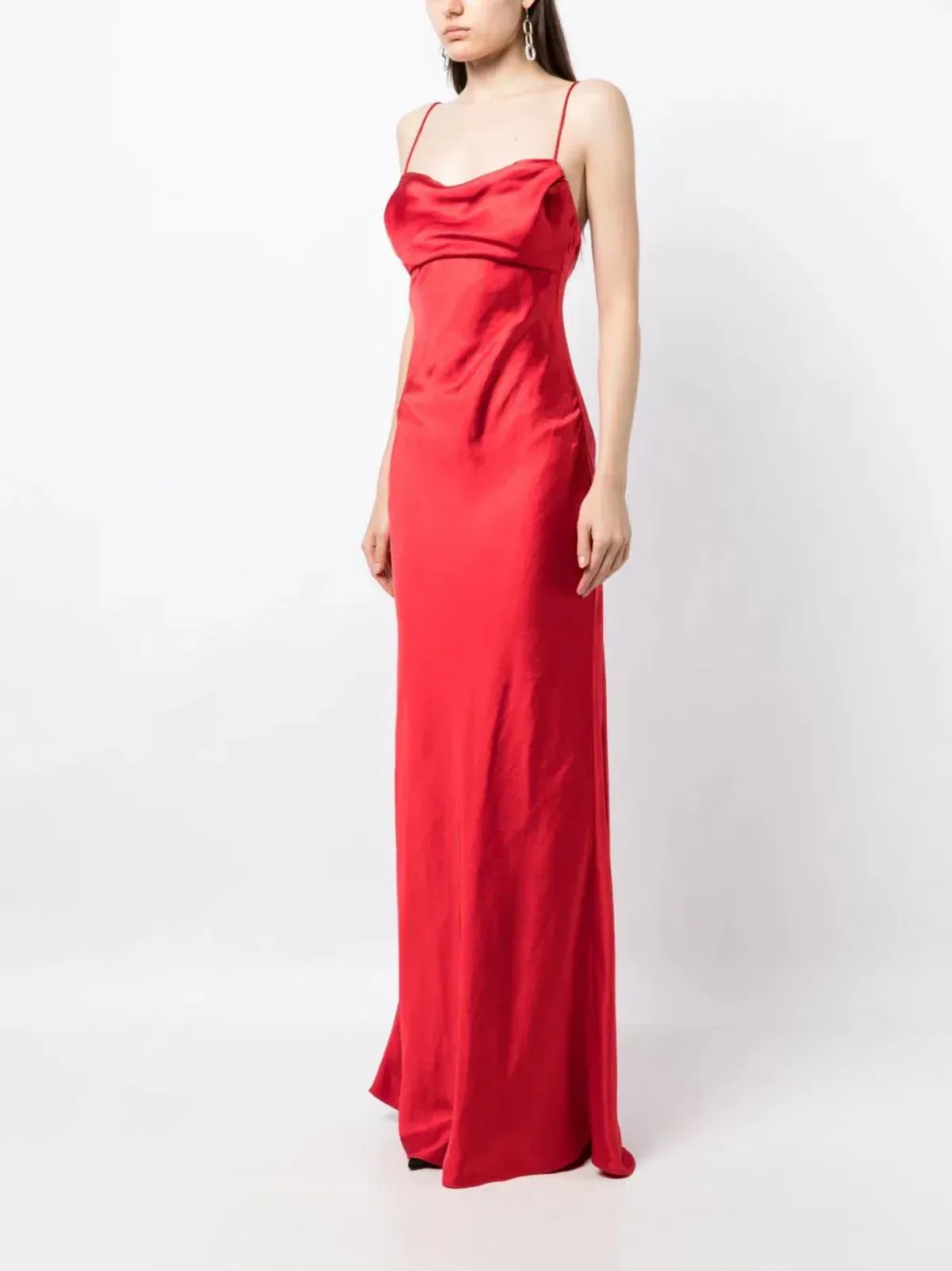 Rachel Gilbert Skyla Gown in Cherry Size 8 for rent on The Volte - main image