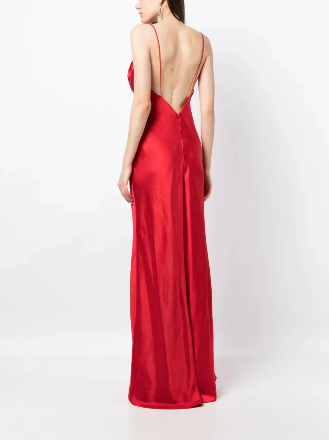 Rachel Gilbert Skyla Gown in Cherry Size 8 for rent on The Volte - main image