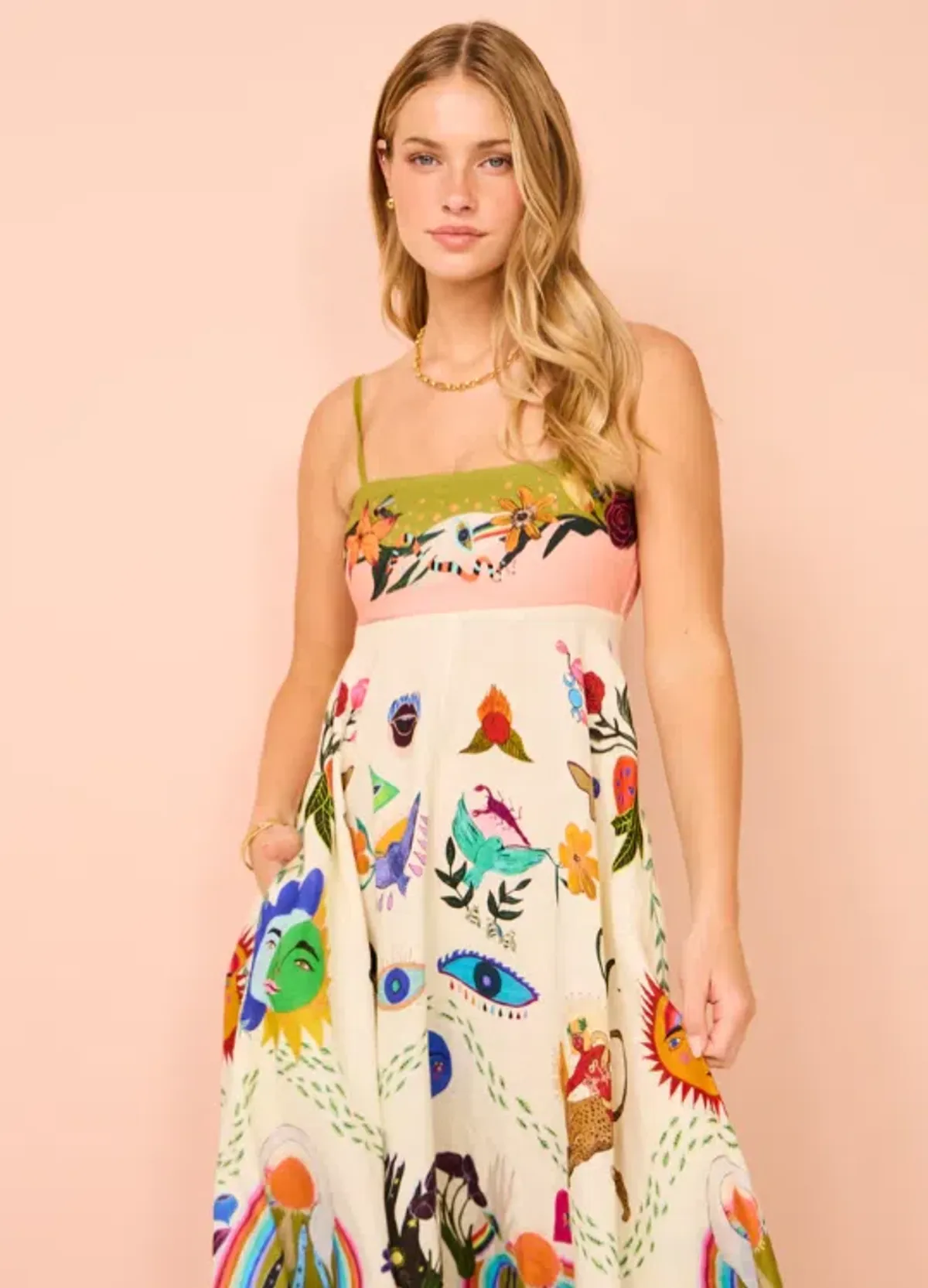 Alemais Evergreen Sundress In Multi Size 12 - Image 2