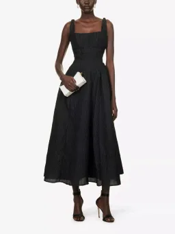Rachel Gilbert Sophy Strap Midi Dress Black Size 1 / AU 8 for rent on The Volte - image 1