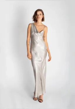 Rat & Boa Gaia Slip Dress Metallic Silver Size 8 for rent on The Volte - image 1