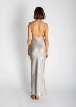 Rat & Boa Gaia Slip Dress Metallic Silver Size 8 for rent on The Volte - image 2