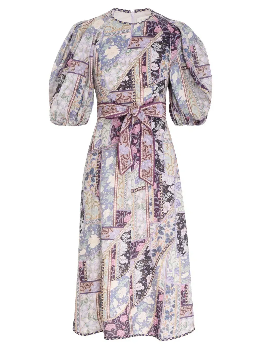 Zimmermann Celestial Day Midi Dress Lavender Swirl Floral Size 2 / AU 12 / US 8 for rent on The Volte - main image