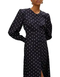 Rohe Claudia Long Length Buttoned Midi Dress Polka Dot Size 8 for rent on The Volte - image 2