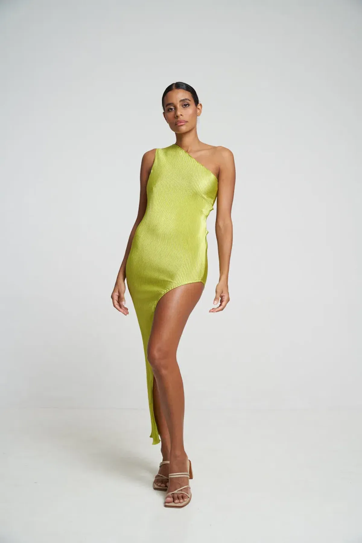 L'Idee Gigi Split Gown in Mojito Size 10 for rent on The Volte - main image