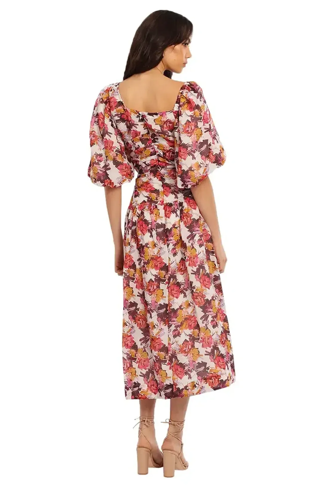 Nicholas Wren Midi Dress in Darlington Grey Floral Size 14 for rent on The Volte - main image