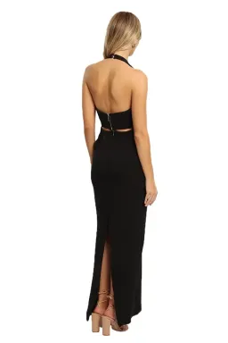 Nicholas Bandage Halter Plunge Gown in Black Size 10 for rent on The Volte - image 3