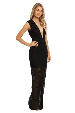 Nicholas Diamond Lace Gown in Black Size 8 for rent on The Volte - image 2