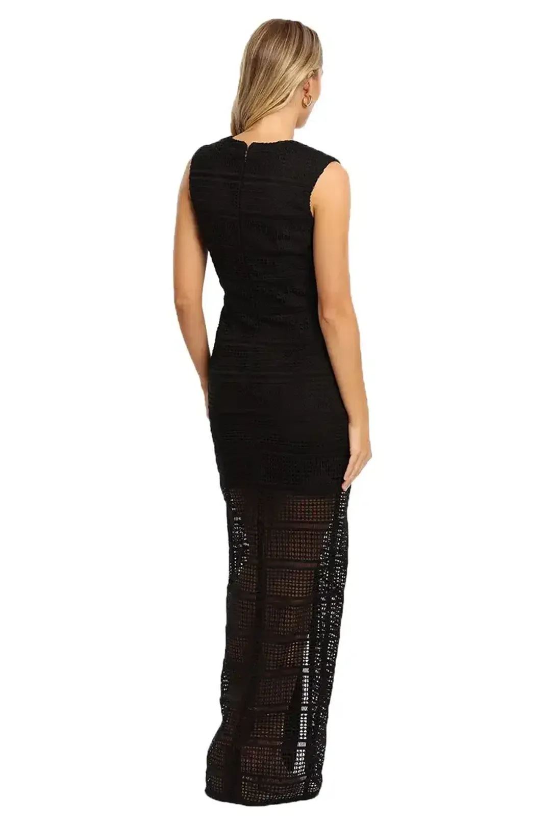Nicholas Diamond Lace Gown in Black Size 8 for rent on The Volte - main image