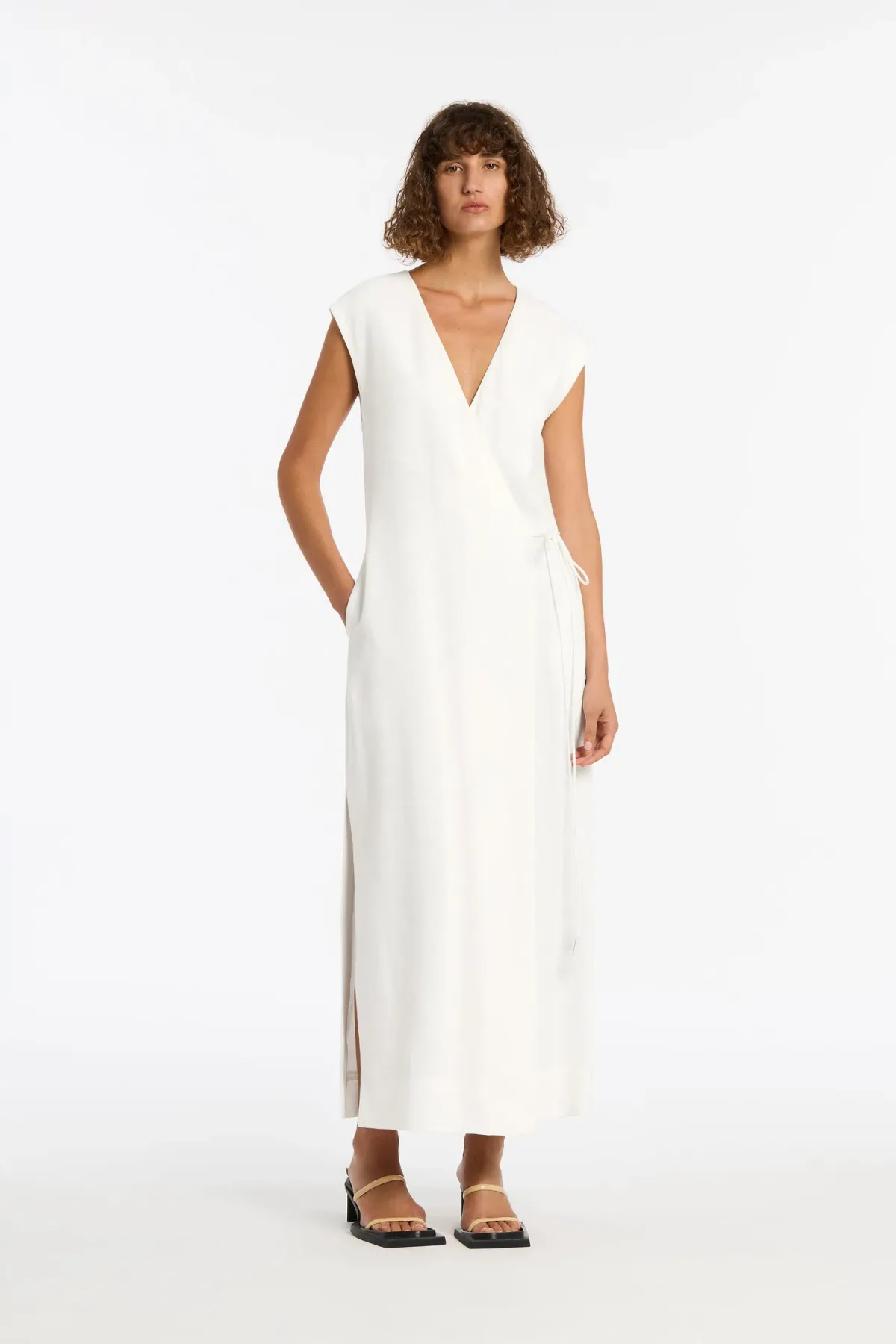 Sir The Label Ivory Clemence Wrap Dress Size 0/AU 6 - Image 1