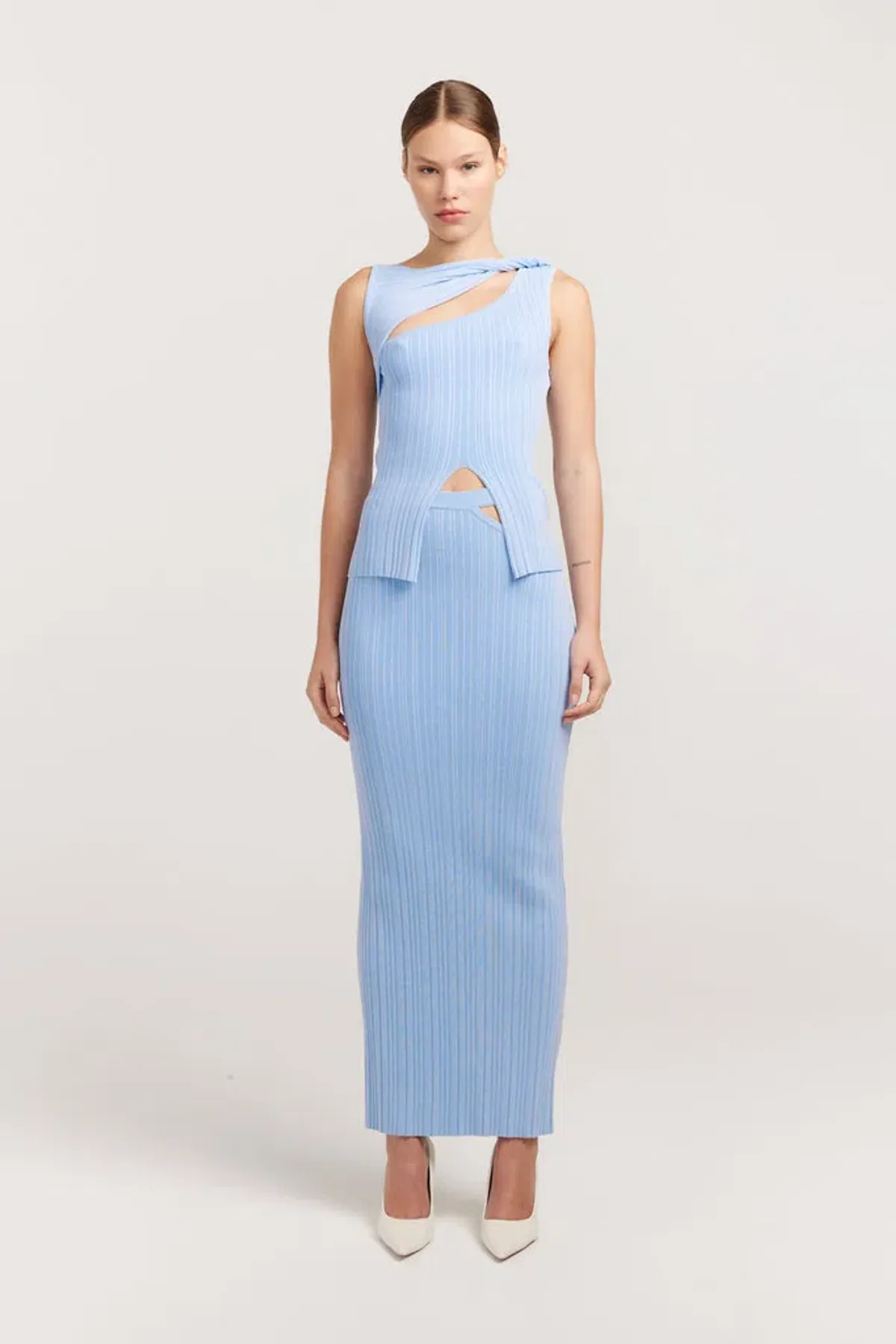 Henne Romee Knit Set Light Blue Size 8 - Image 1