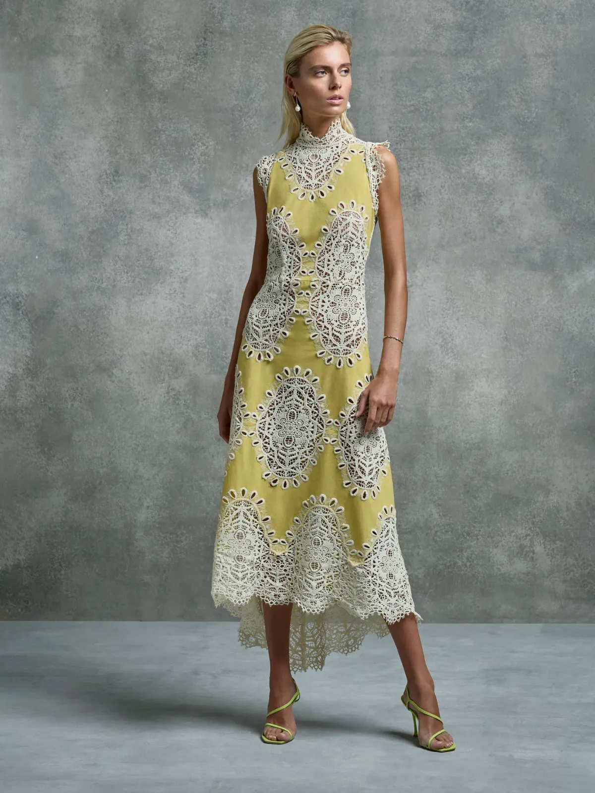 Moss and Spy Mimosa A Line Yellow/Ivory for rent on The Volte - main image