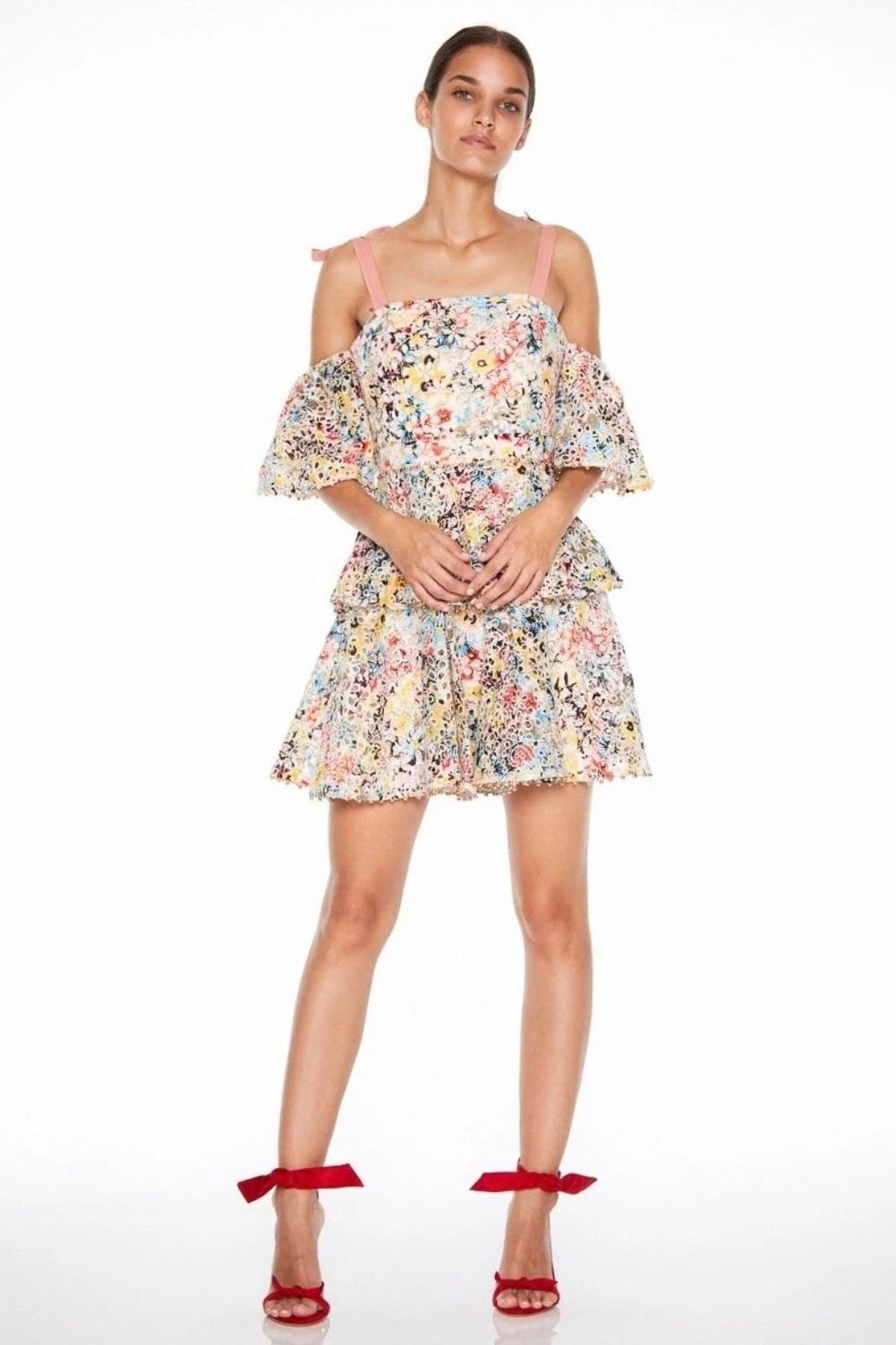 Talulah Bittersweet Flounce Mini Dress Size 8 - Image 1