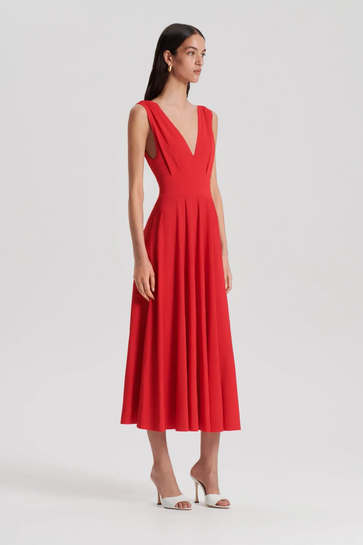 Scanlan Theodore Soft Jersey Dress Red Size XS/ AU 6 - Image 2