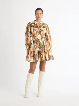 Sheike Sepia Floral Mini Dress Size 10 for rent on The Volte - image 1