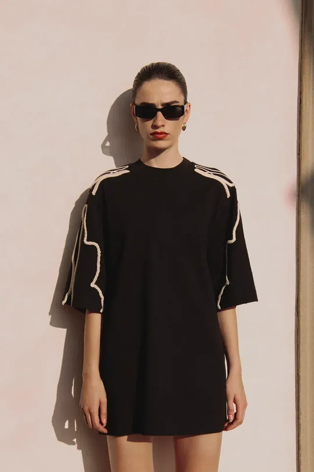 Camilla and Marc Lanza Tee Dress Black Size 8 for rent on The Volte - main image