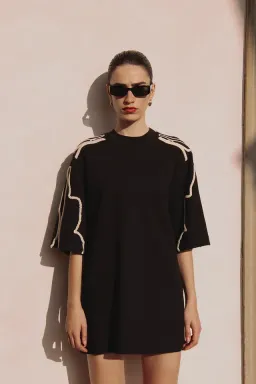 Camilla and Marc Lanza Tee Dress Black Size 8 for rent on The Volte - image 6