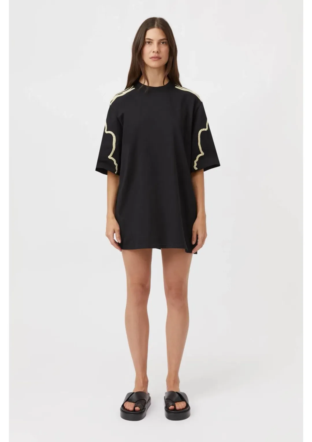 Camilla and Marc Lanza Tee Dress Black Size 8 for rent on The Volte - main image