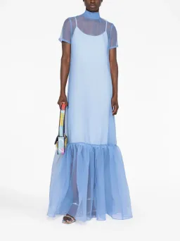 Staud Calluna Floor Length Dress Blue Size S / AU 8 for rent on The Volte - image 1