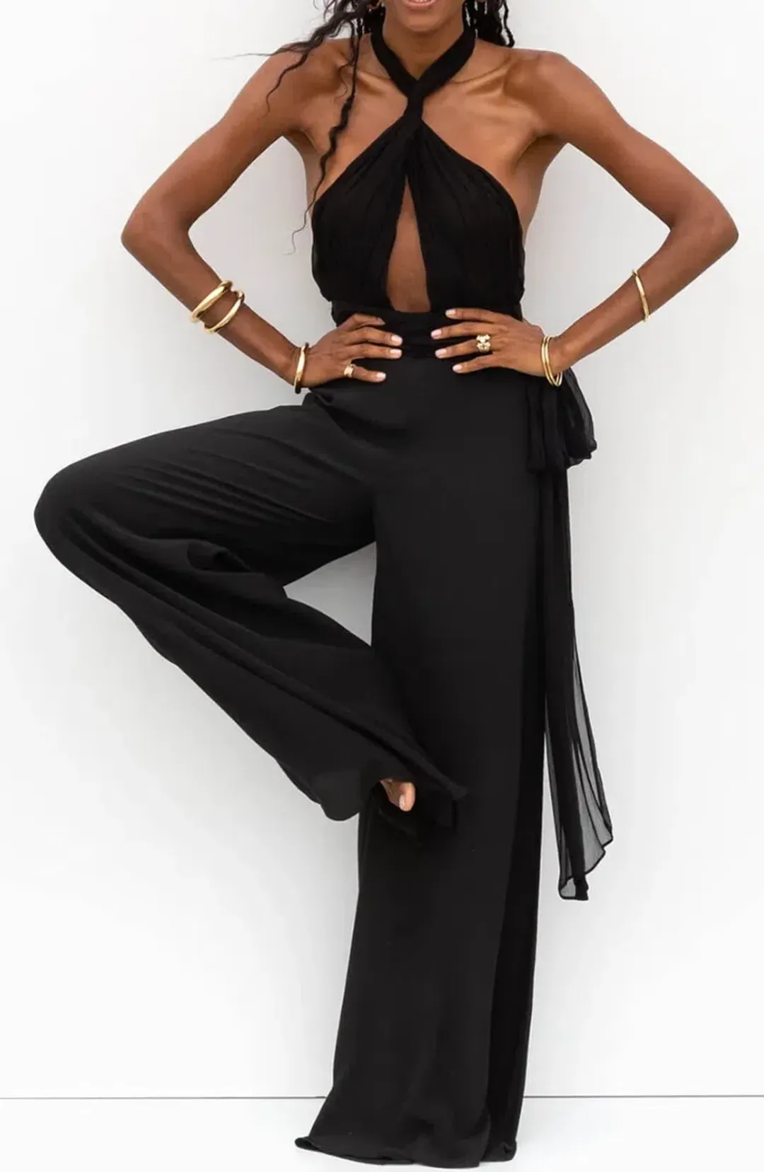 Rat & Boa Montana Jumpsuit in Black Size L / AU 12 for rent on The Volte - main image