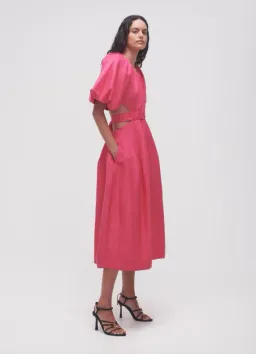Aje Mimosa Cutout Midi Dress Hot Pink Size 16 for rent on The Volte - image 2