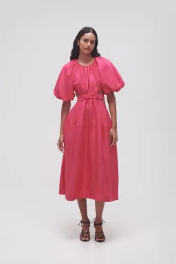 Aje Mimosa Cutout Midi Dress Hot Pink Size 16 for rent on The Volte - image 1