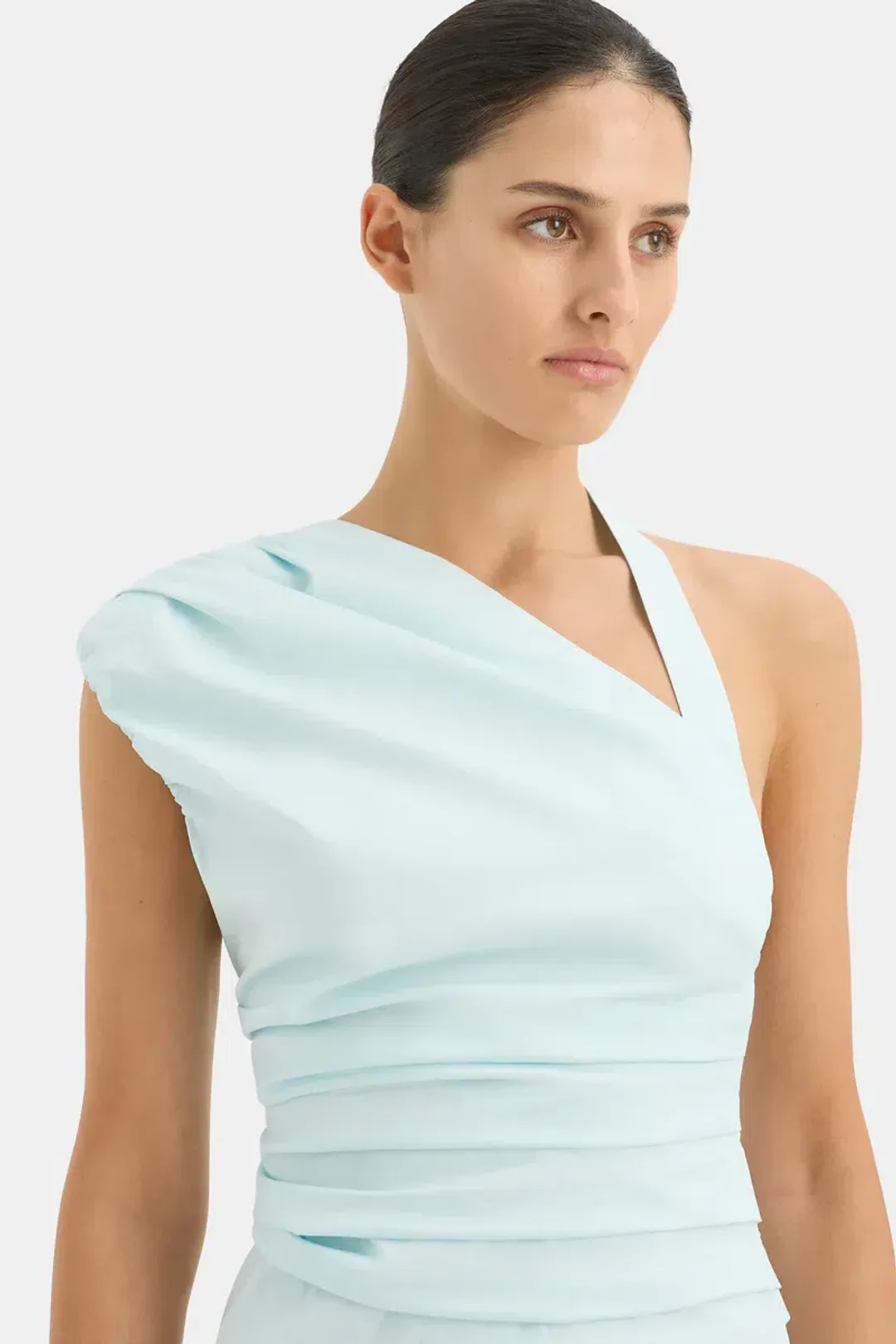 Sir the Label Azul Gathered Mini Dress in Ice Blue Size 1 / AU 8 for rent on The Volte - main image