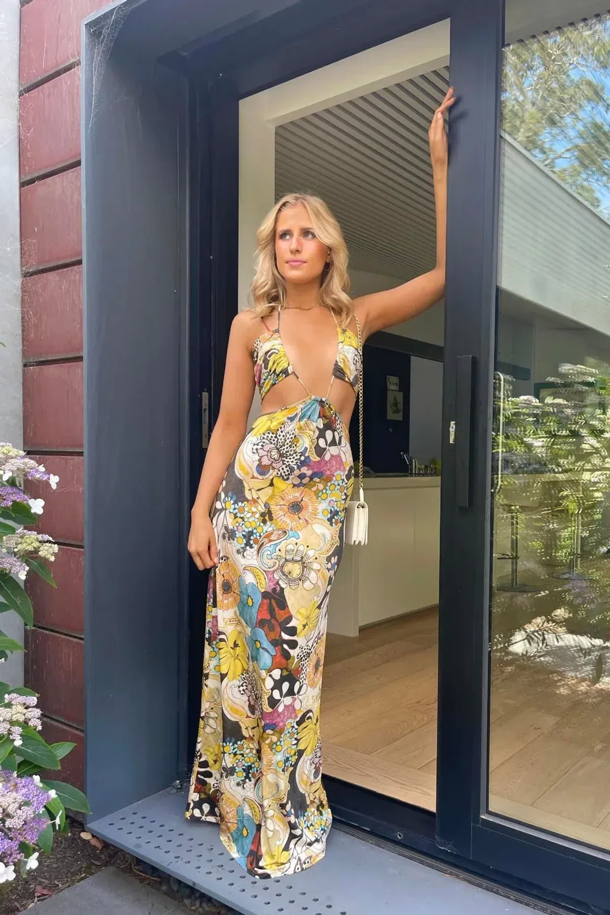 Alexis Cassandra Cut Out Maxi Dress Floral Grove Size S / AU 8 - Image 3