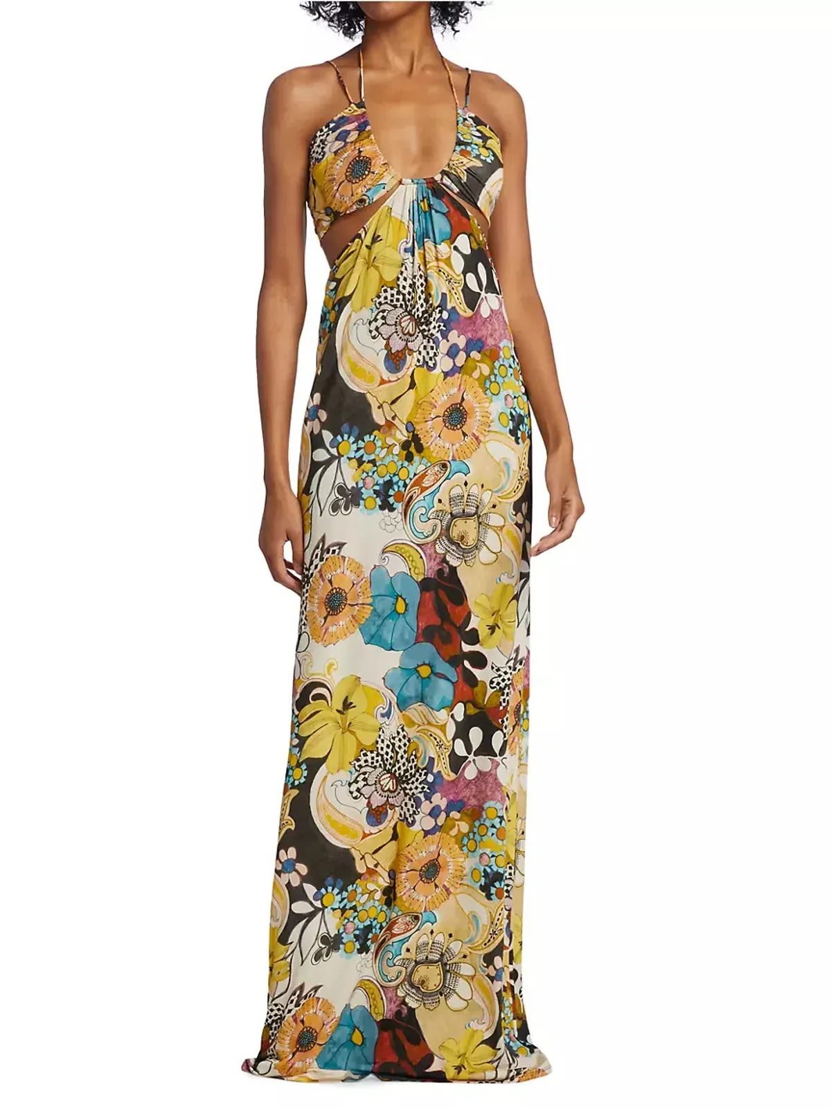 Alexis Cassandra Cut Out Maxi Dress Floral Grove Size S / AU 8 - Image 1