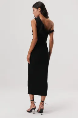 MISHA Alaska Midi Dress Black Size 14/XL for rent on The Volte - image 3
