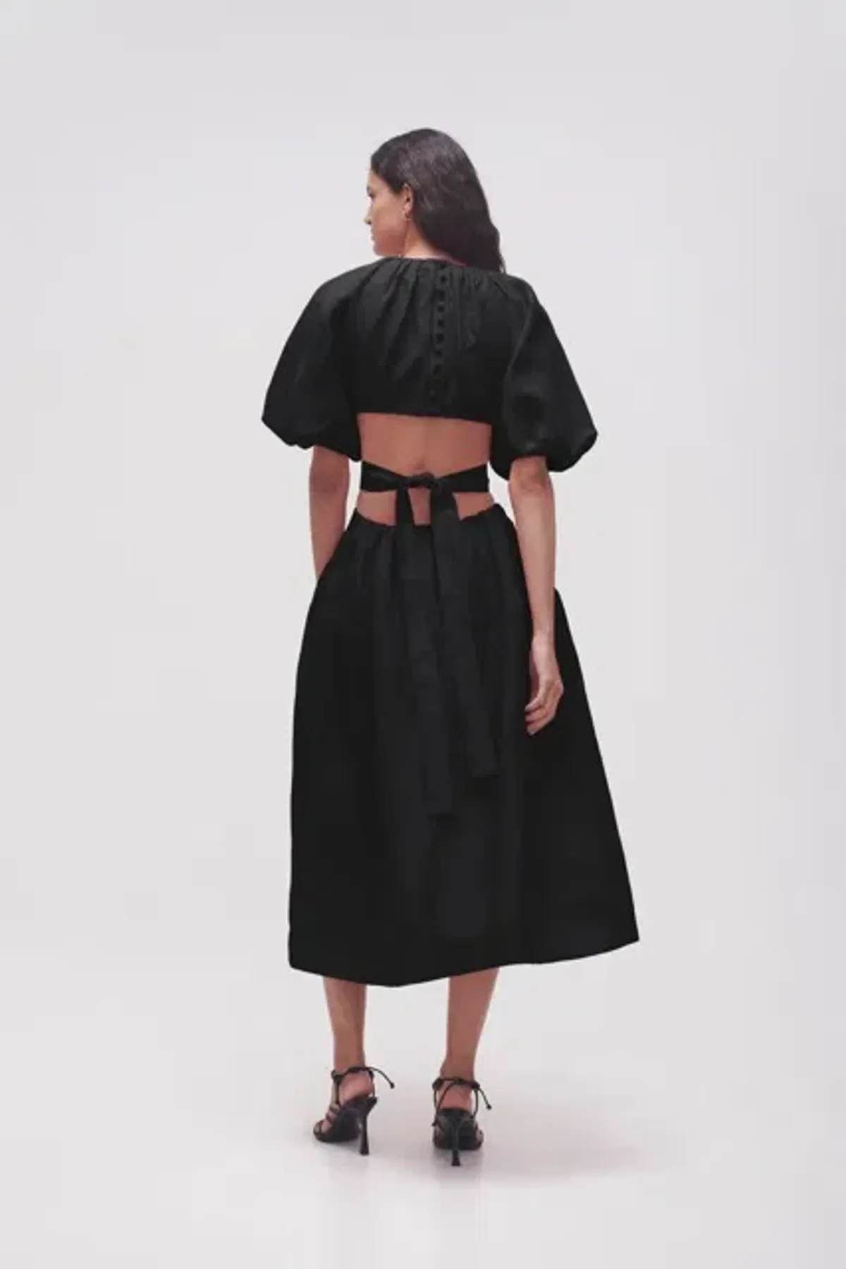 AJE - Mimosa Cut Out Midi Dress Black - Size 12 - Image 2