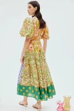 Alemais - Finn Shirt Dress Print Multi - Size 12 for rent on The Volte - image 3