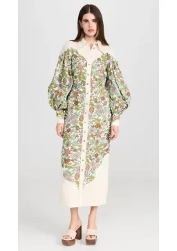 Alemais - Isabella Panel Midi Dress Floral - Size 10 for rent on The Volte - image 1