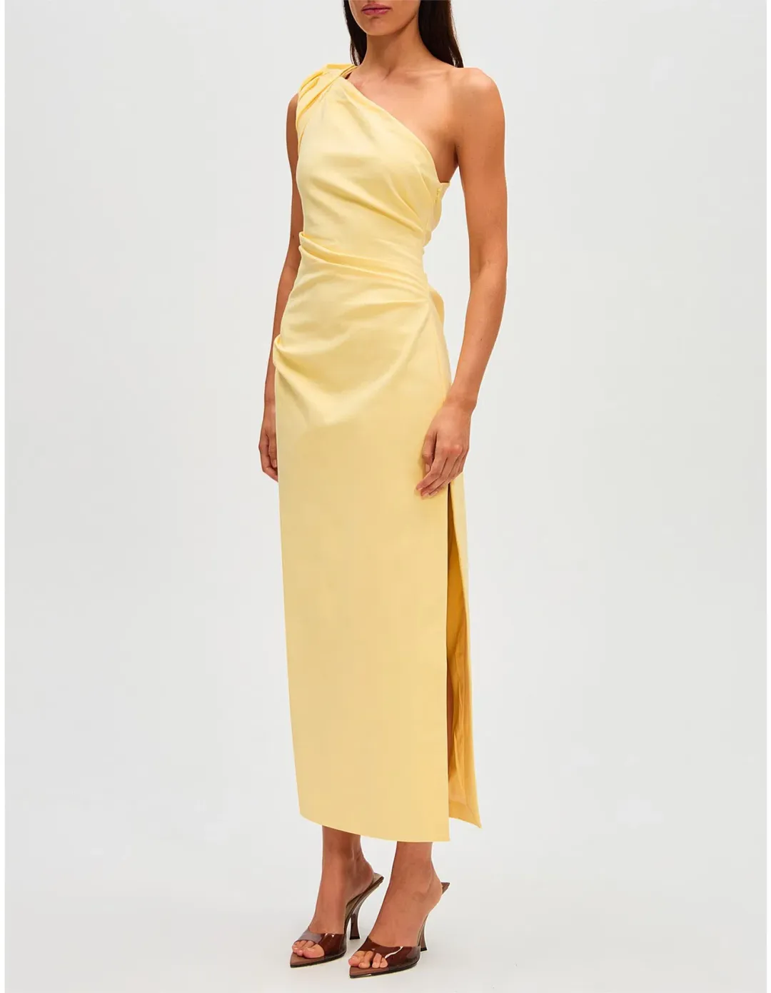 Misha Aubree Midi Dress Yellow Size 12/L for rent on The Volte - main image