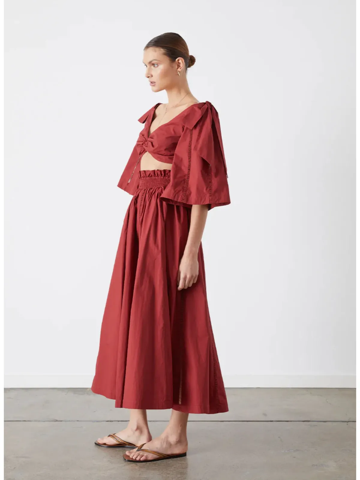 Joslin Studio Hollie Organic Cotton Crop Top + Skirt set Size 8 - Image 3