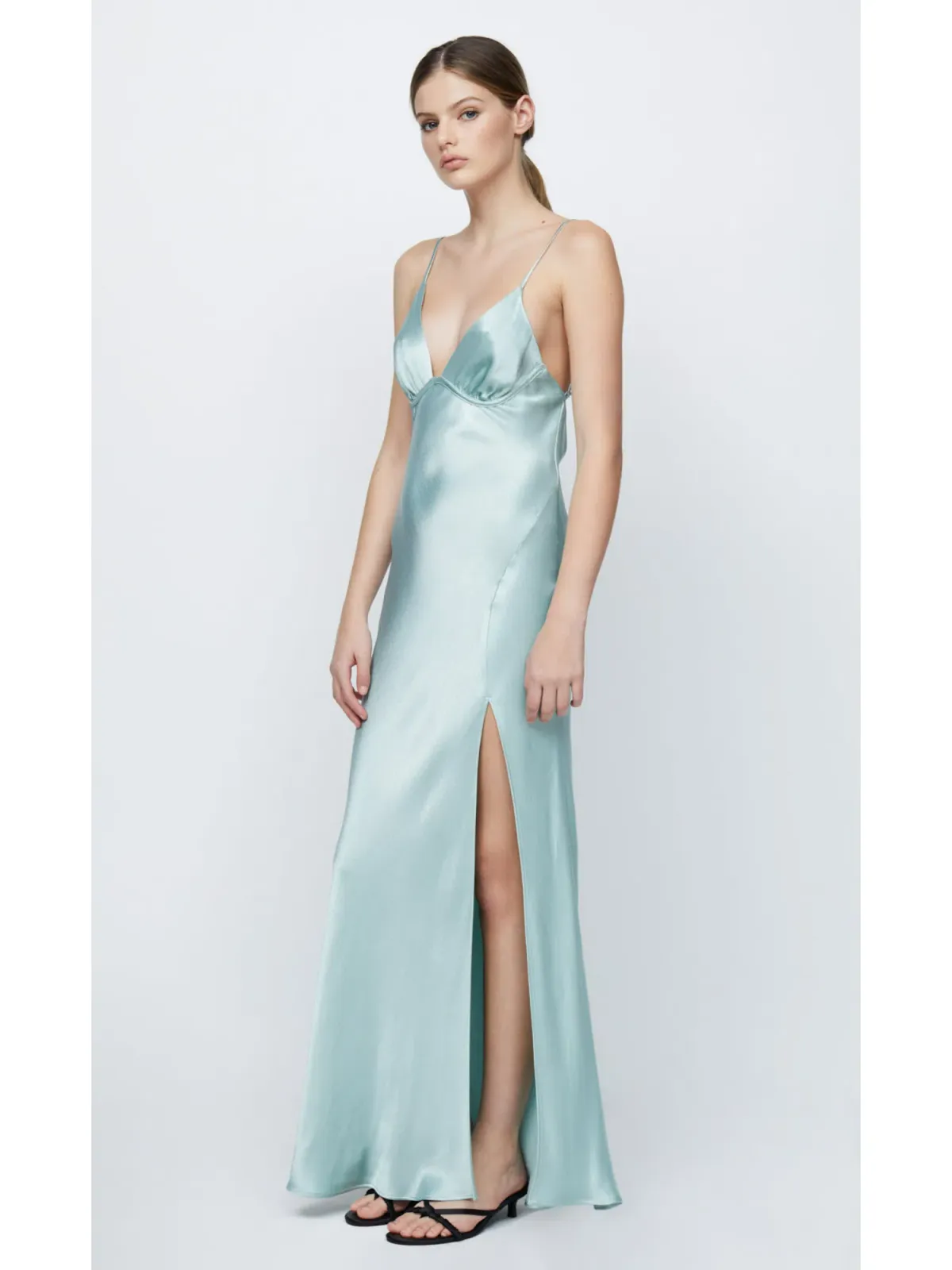 Bec & Bridge Ren Split Maxi Dress Seafoam Green Size AU 6 - Image 2