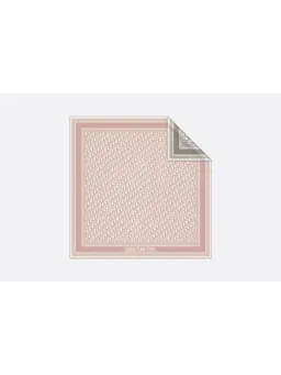 Dior Scarf Oblique Diortwin 90 Square Grey/Pink for rent on The Volte - image 1