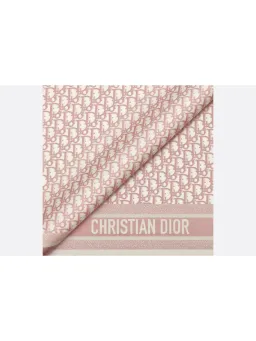 Dior Scarf Oblique Diortwin 90 Square Grey/Pink for rent on The Volte - image 3