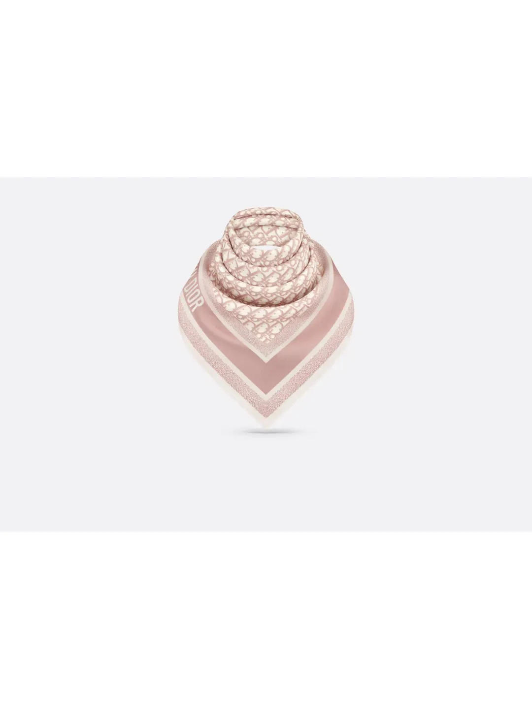 Dior Scarf Oblique Diortwin 90 Square Grey/Pink for rent on The Volte - main image