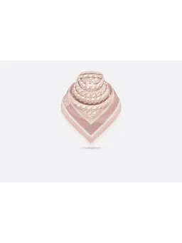 Dior Scarf Oblique Diortwin 90 Square Grey/Pink for rent on The Volte - image 5