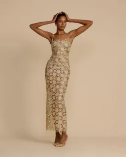 Arcina Ori Kendra Dress Gold Size M / AU 10 for rent on The Volte - image 1